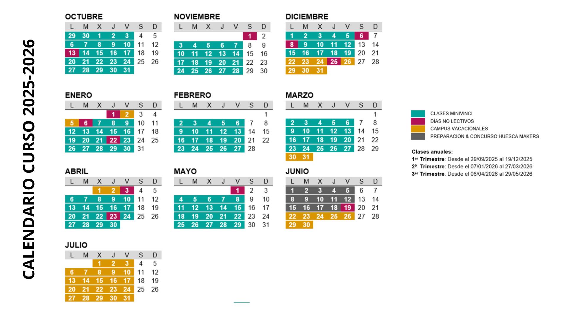 Calendario MiniVinci 25-26
